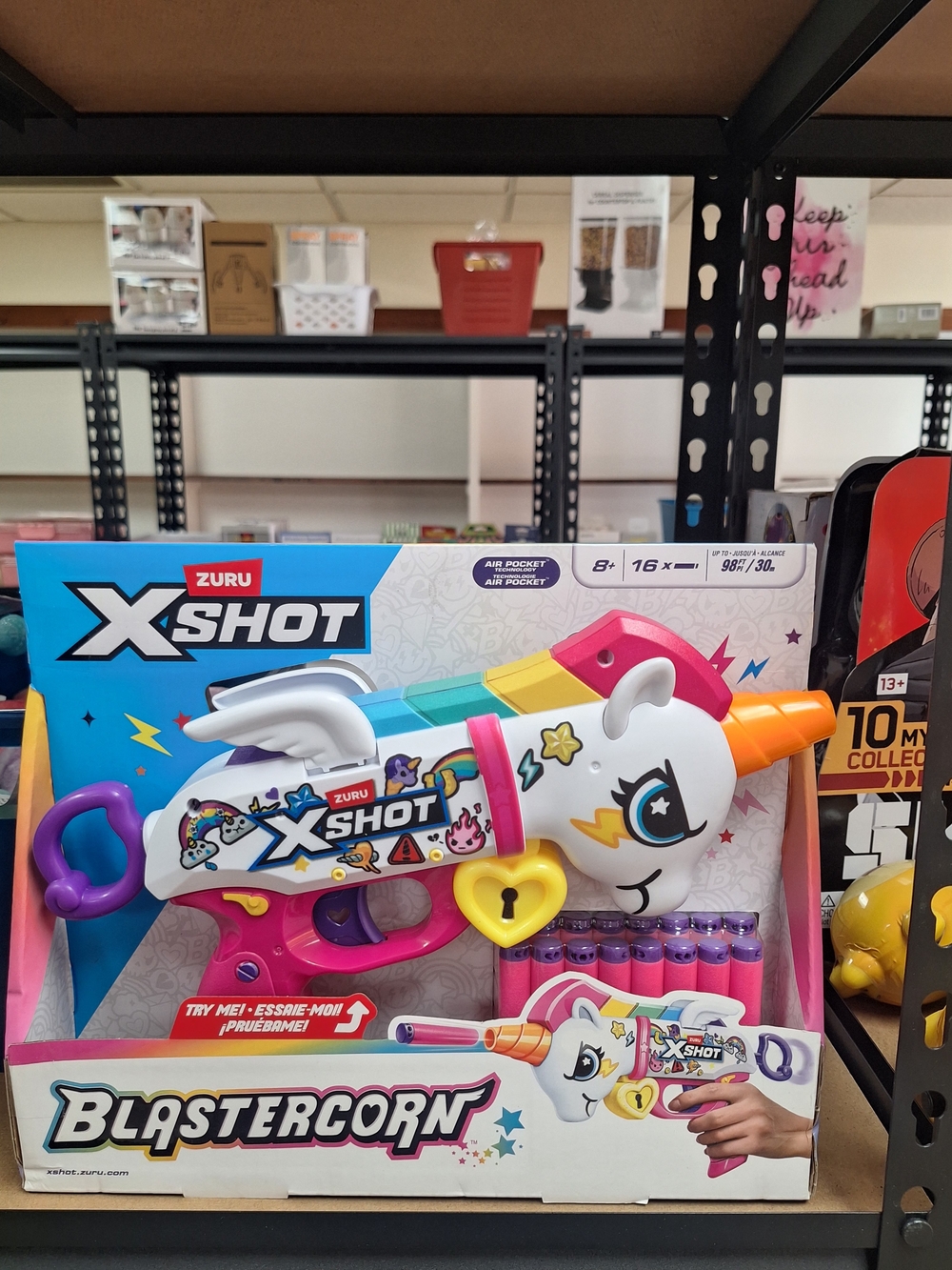 Zuru X-Shot Blastercorn Kids Foam Dart Blaster - White & Pink